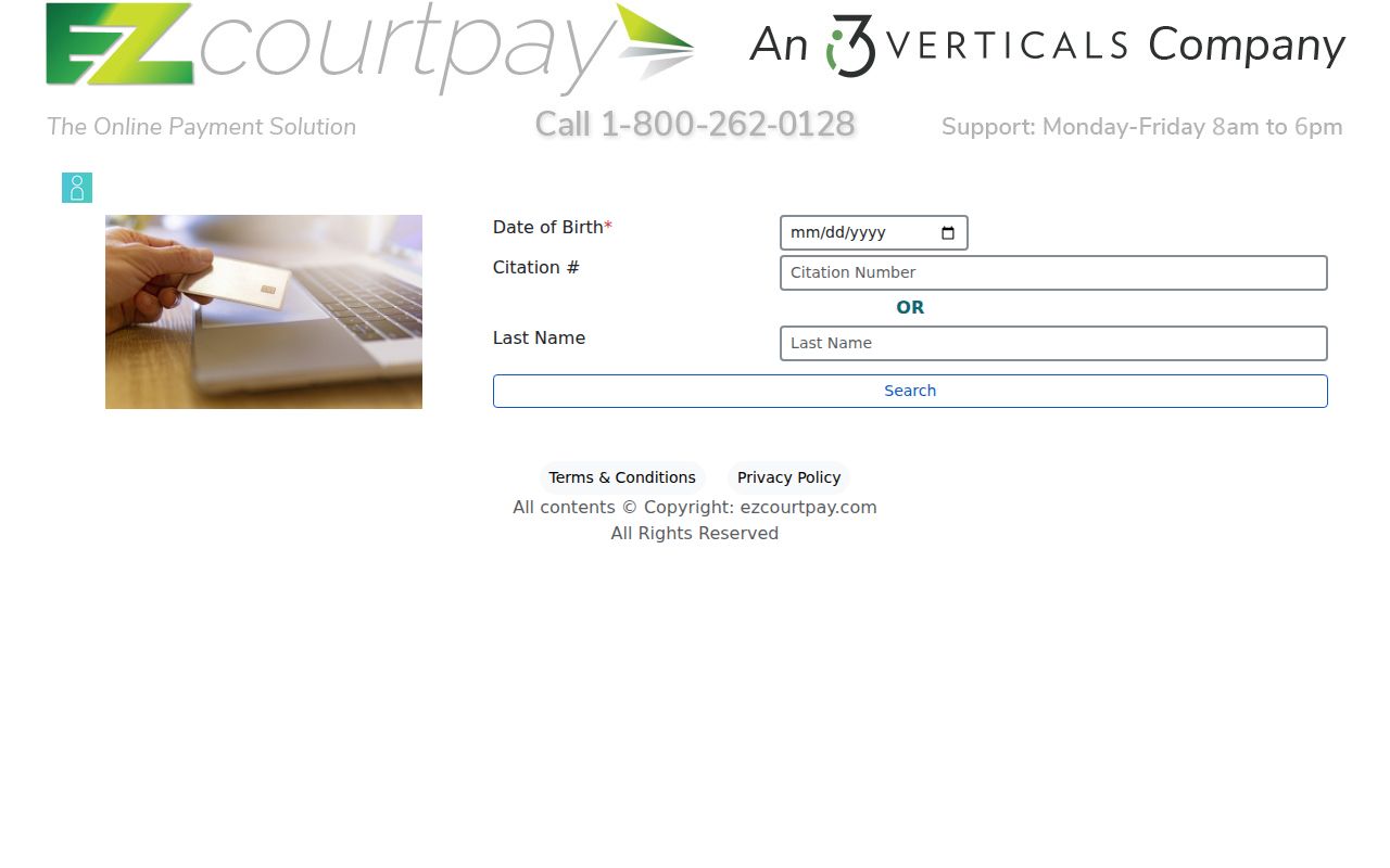 Eton court docket EZCourtPay citation search fields