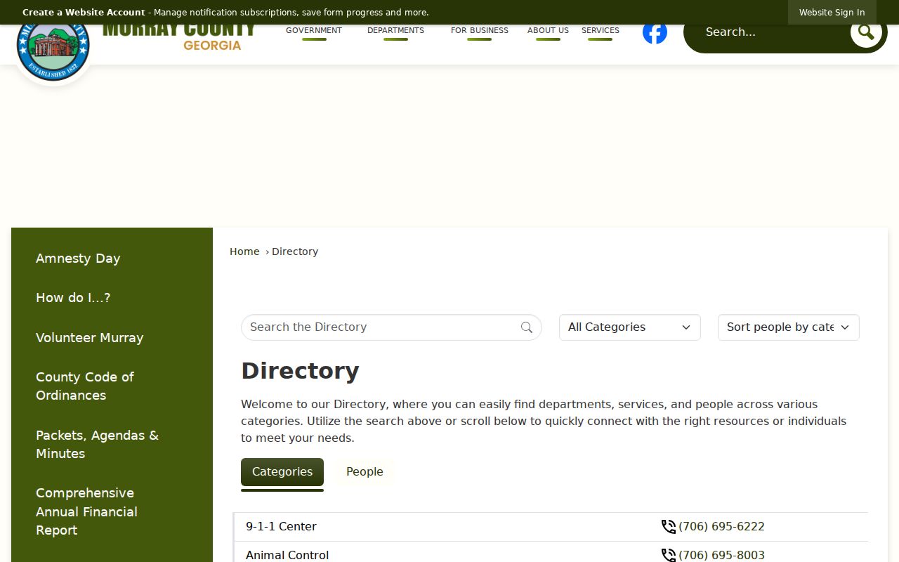 Murray County court docket office directory